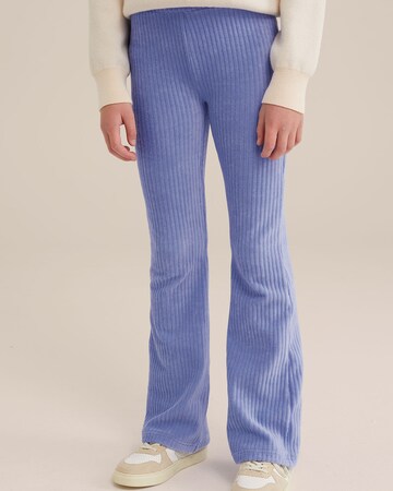 Evazați Leggings de la WE Fashion pe albastru: față