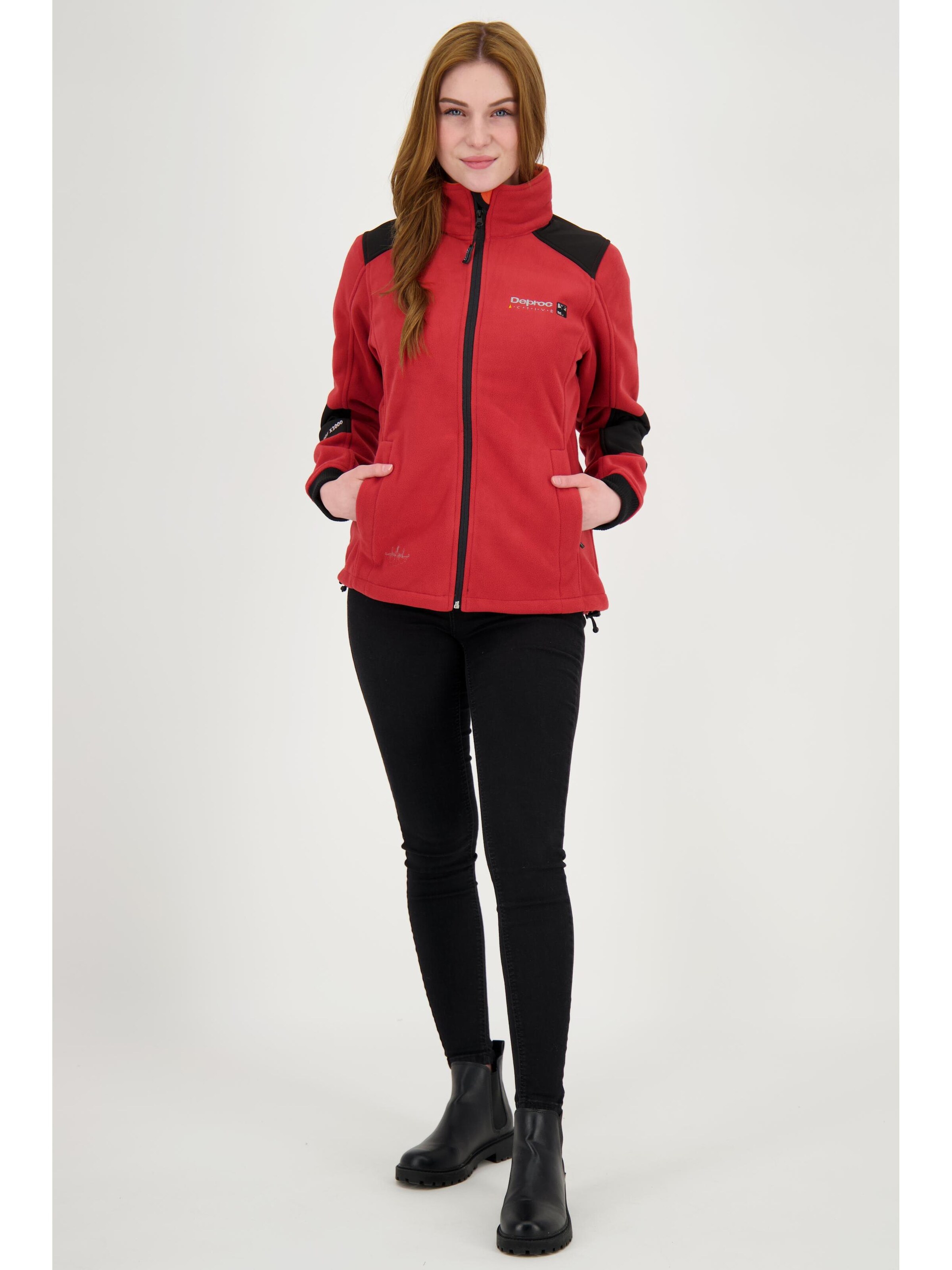 deproc Fleecejacke 'CANADA Women'‌‌ in Rot