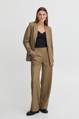 b.young Wide leg Pleat-front trousers 'BYRizetta' in Brown