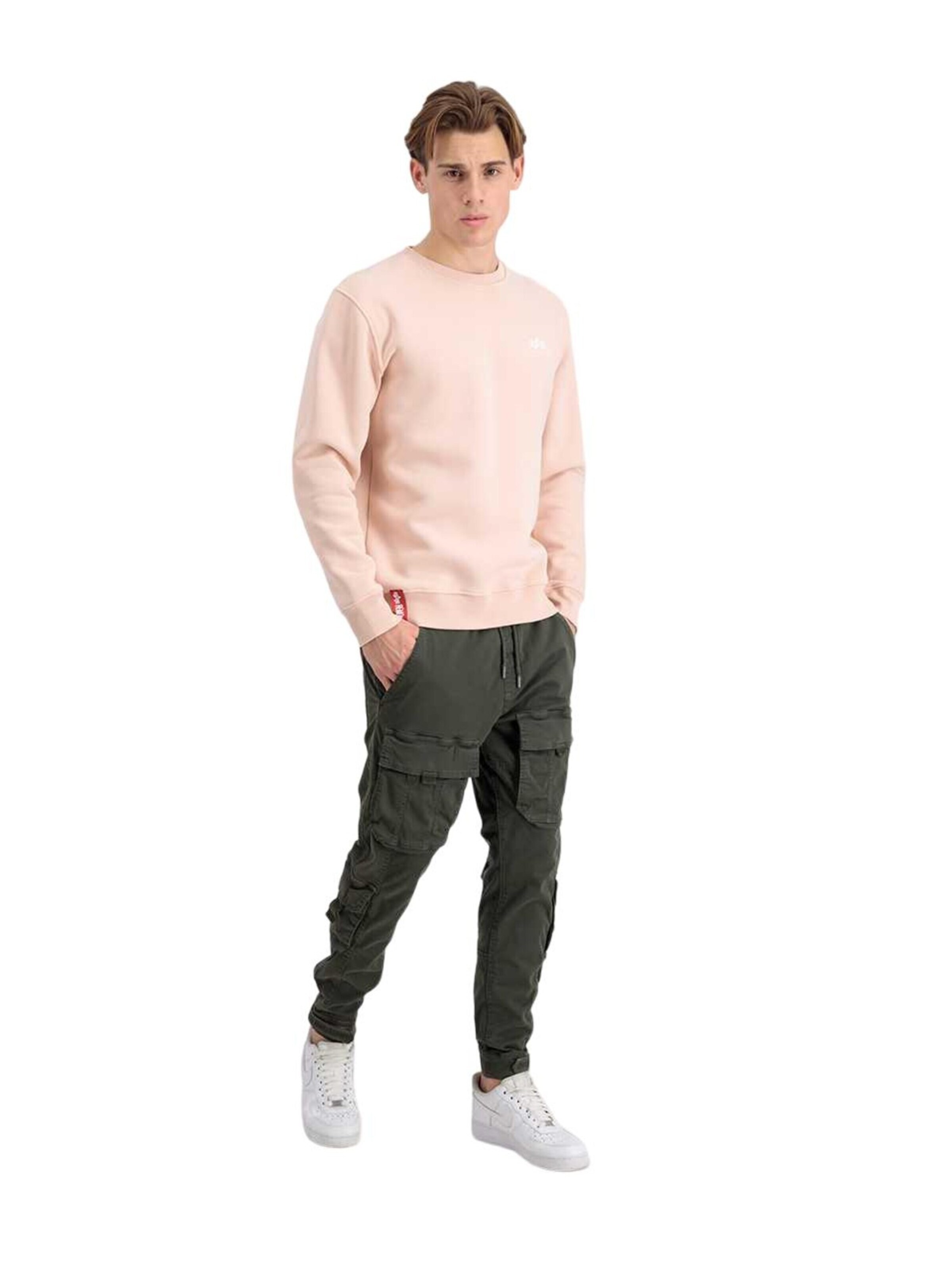 ALPHA INDUSTRIES Sweatshirt 'Basic Small Logo' in Orange