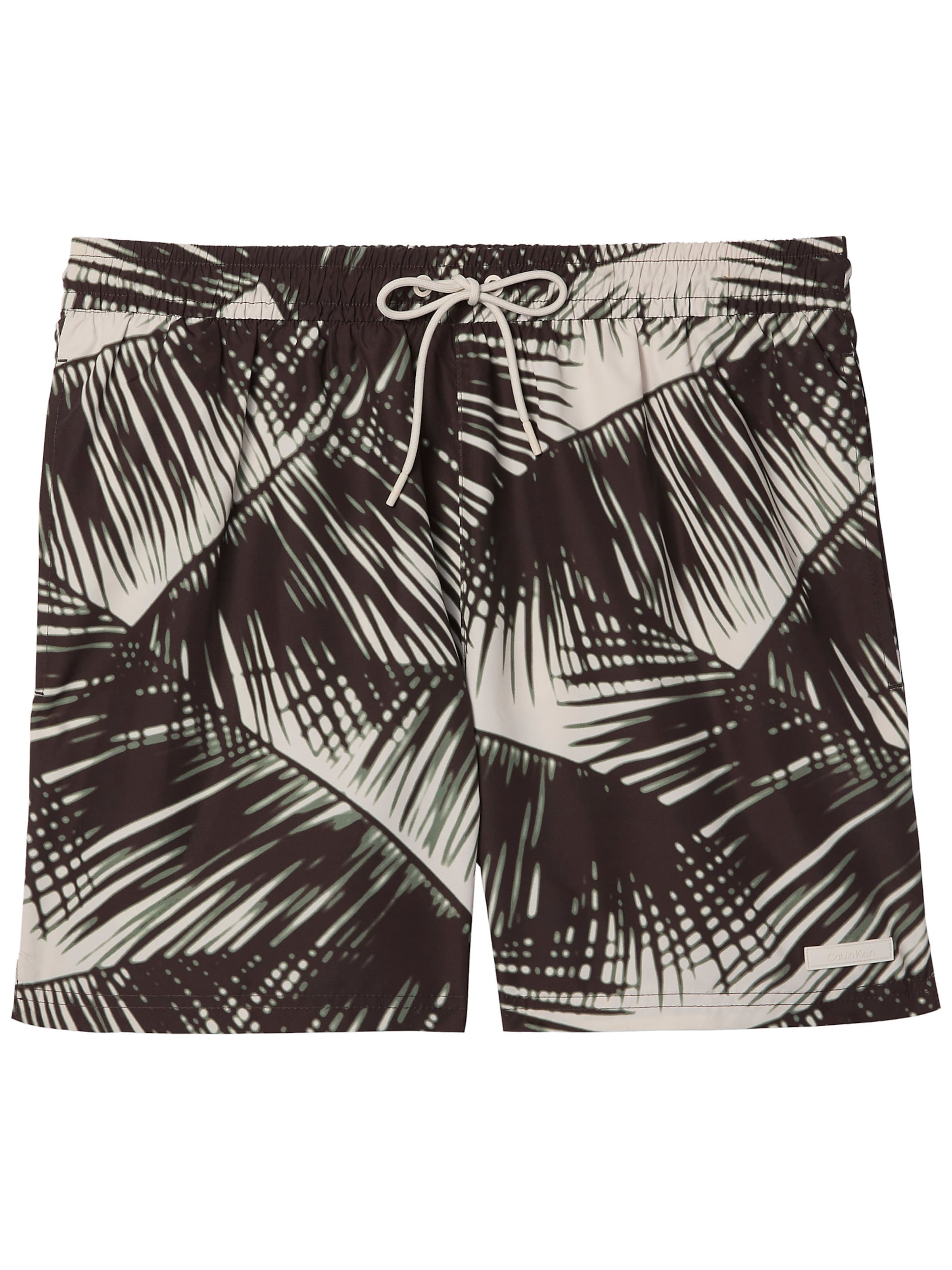 Calvin Klein Swimwear Regular Zwemshorts in Bruin: voorkant