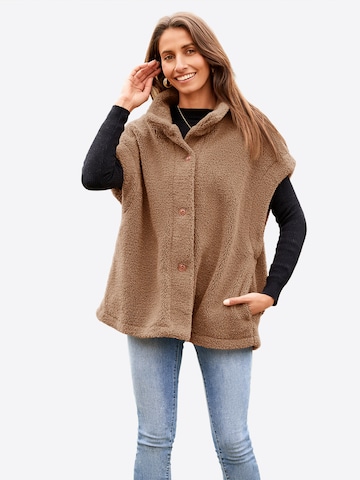 Imily Bela Brezrokavnik | rjava barva: sprednja stran