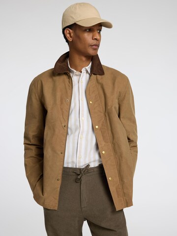 SELECTED Slim fit Button Up Shirt in Beige