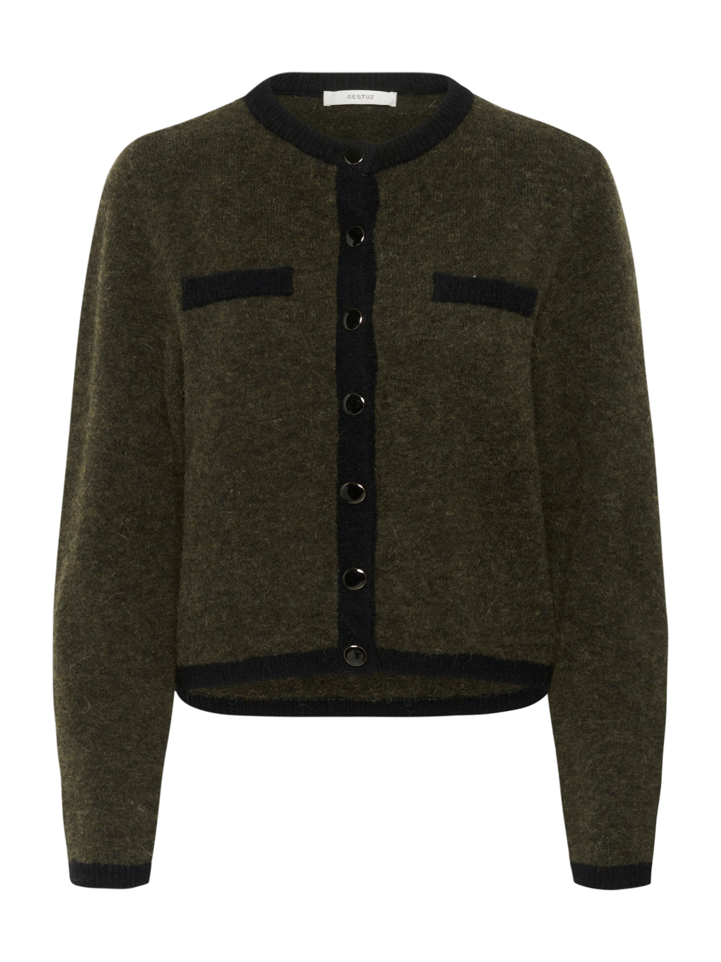 Gestuz Knit cardigan 'GZalpha' in Black: front