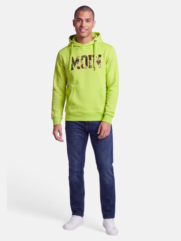 salzhaut Sweatshirt 'Heff - Moin' in Green: front