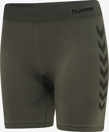 Hummel Skinny Sportbroek in Groen