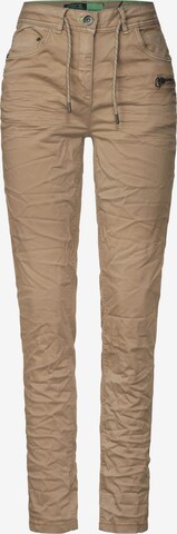 CECIL Slim fit Pants in Beige: front