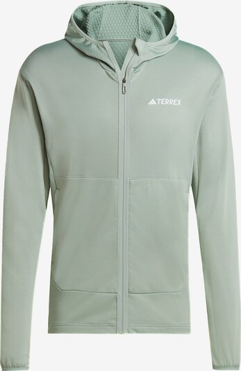 ADIDAS TERREX Veste en polaire fonctionnelle 'Xperior' en jade / blanc, Vue avec produit