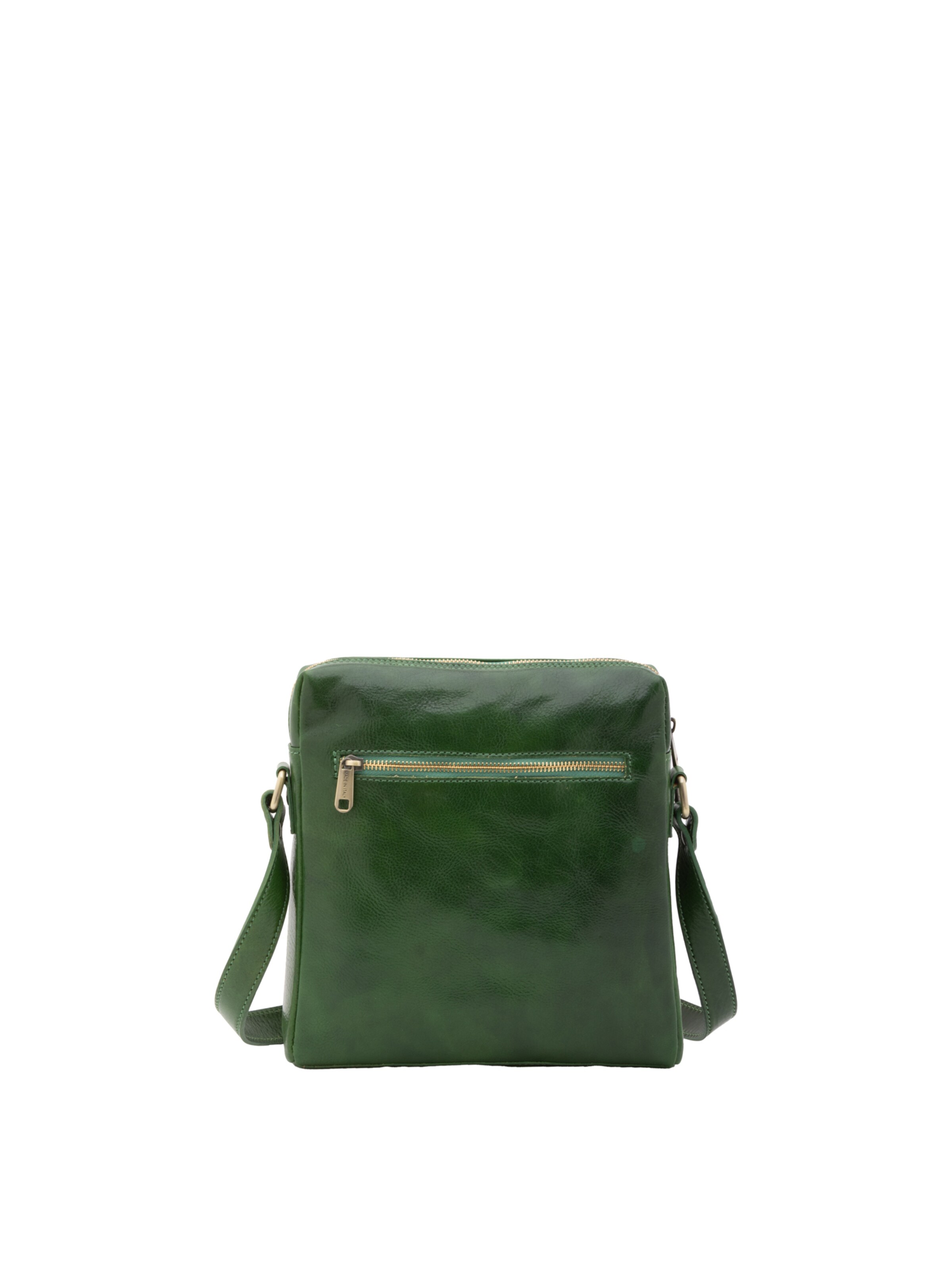 Borsa a tracolla 'Borsa a tracolla uomo vera pelle vacchetta con zip - Made in Italy' di I Fratelli in verde