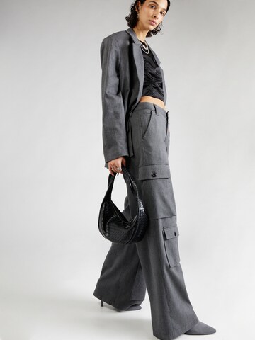 G-Star RAW Wide Leg Cargohose 'Mega' in Grau