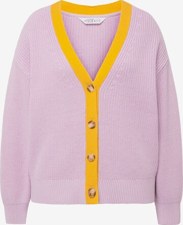 Studio Untold Knit Cardigan in Purple: front