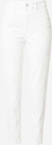 PIECES Tapered Jeans in White: front