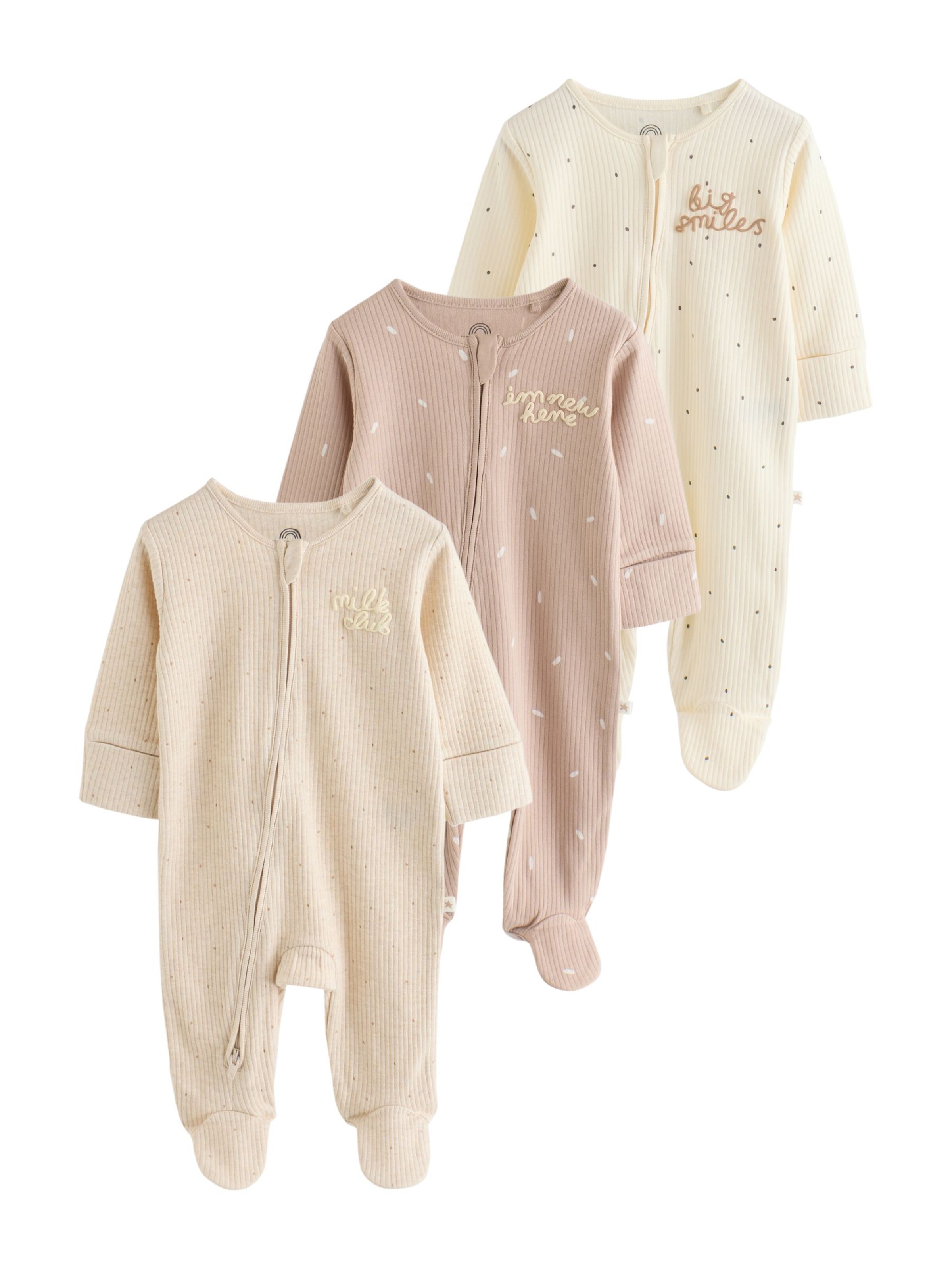 Next - Pijama entero/body en beige: frente