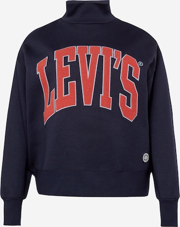 Sweat-shirt 'Graphic Gardenia Crew' Levi's® Plus en bleu : devant