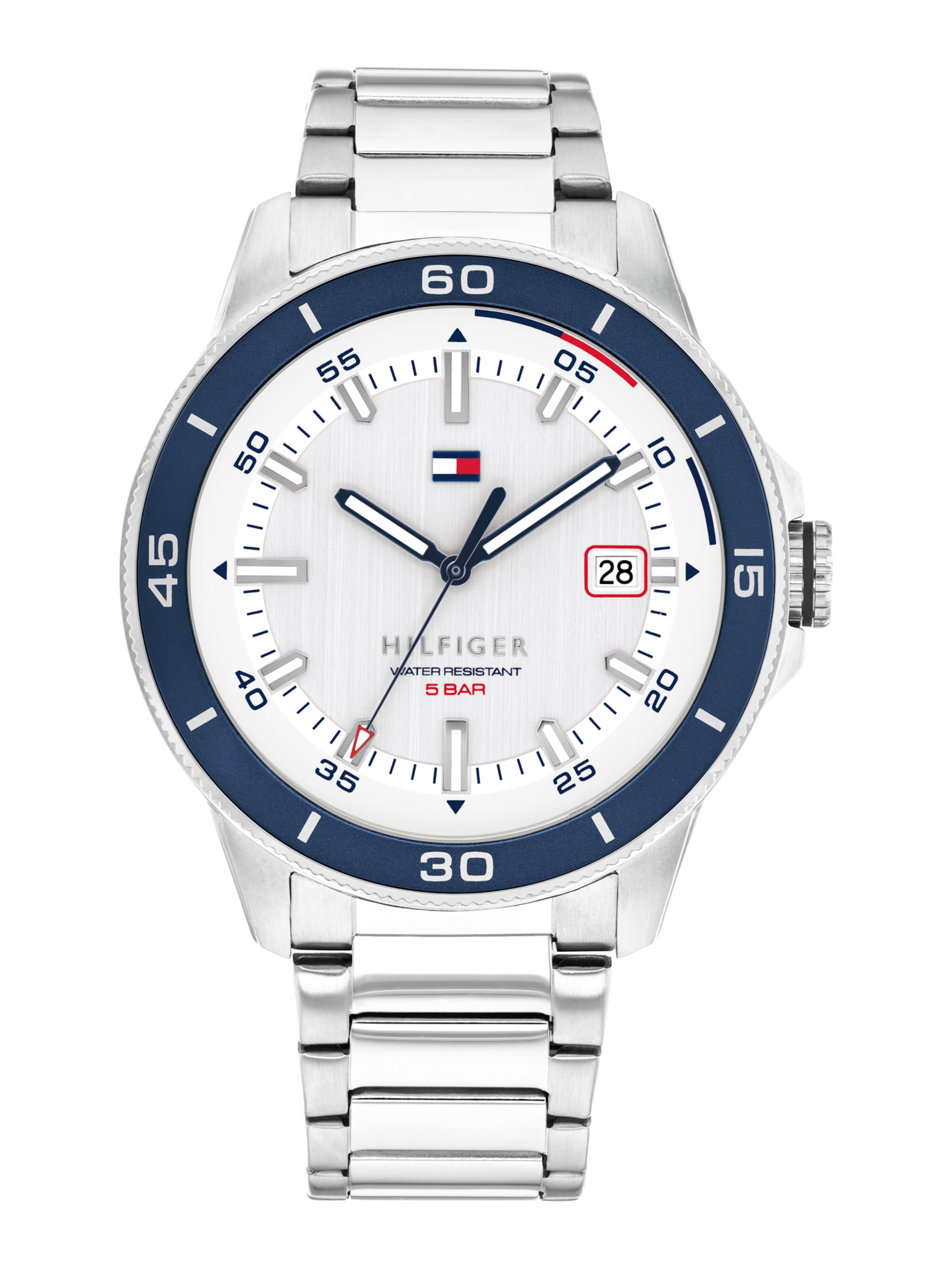 TOMMY HILFIGER Analoog horloge 'REMY' in Zilver: voorkant