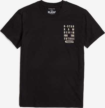 G-STAR T-Shirt 'Text' in Schwarz: Vorderseite