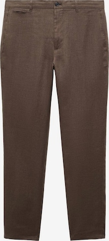 MANGO MAN Slim fit Chino Pants 'Oyster' in Brown: front