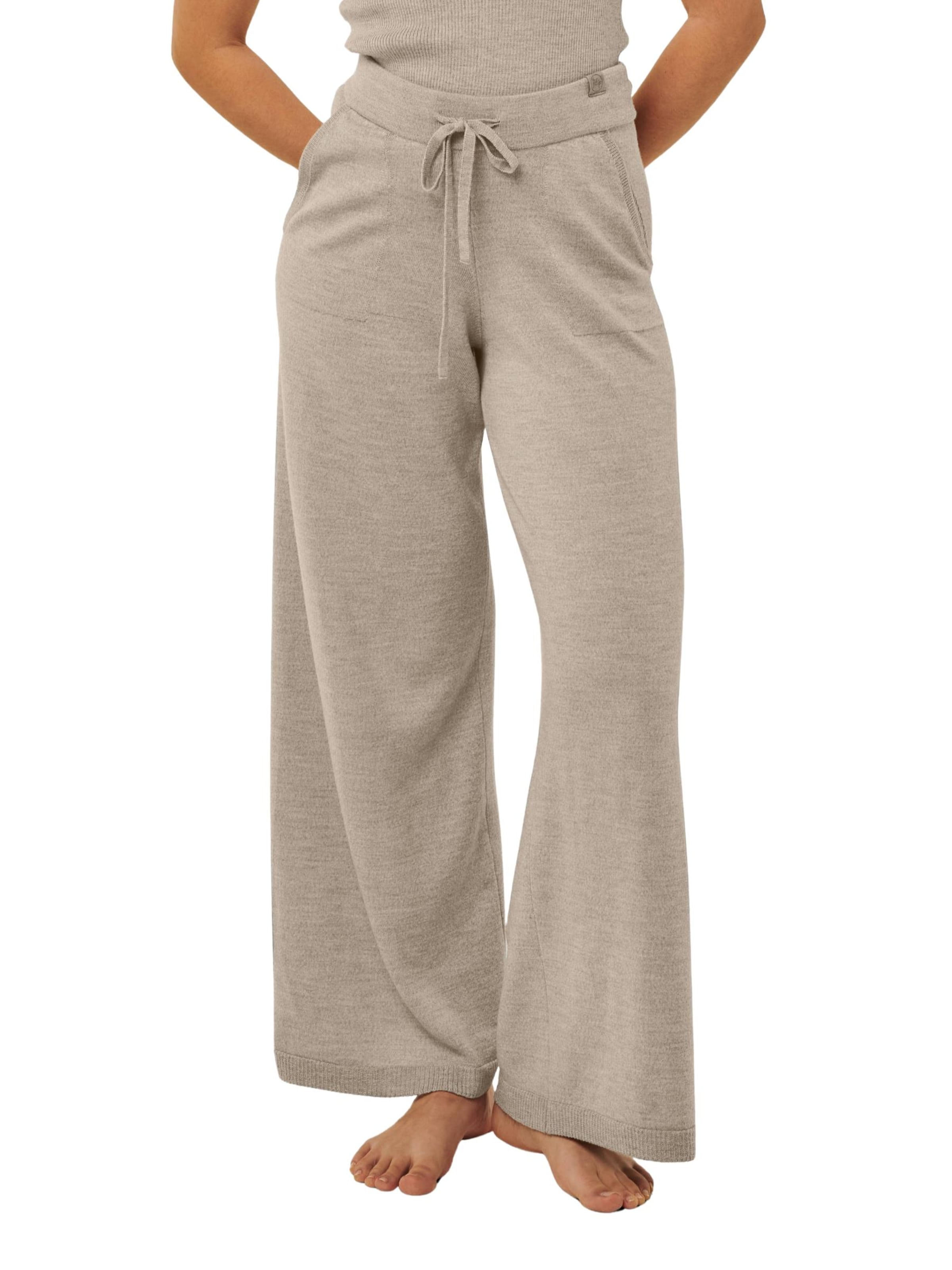 Wide Leg Pantalon 'PANTS FRIDA - Weite Strickhose mit Taschen' YOU LOOK PERFECT en gris : devant