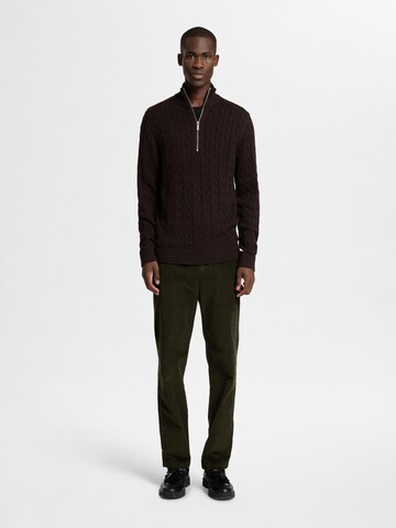 Pull-over SELECTED en marron