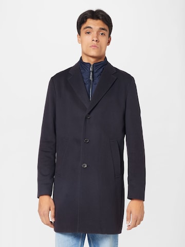 BOSS Black Between-Seasons Coat 'Hyde' in Blue: front