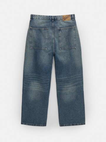 Wide leg Pantaloni eleganți de la Pull&Bear pe albastru