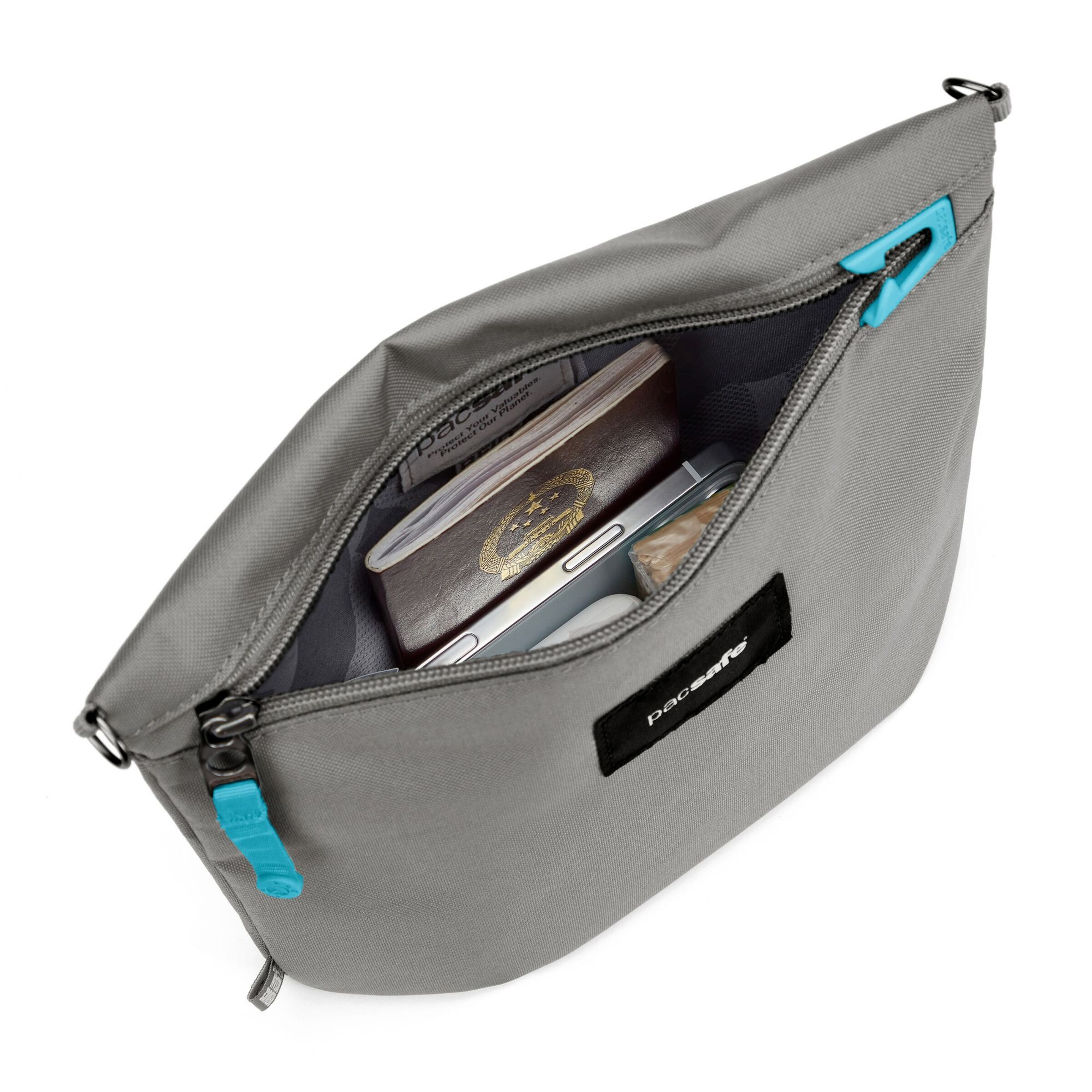 Pacsafe Umhängetasche in Grau