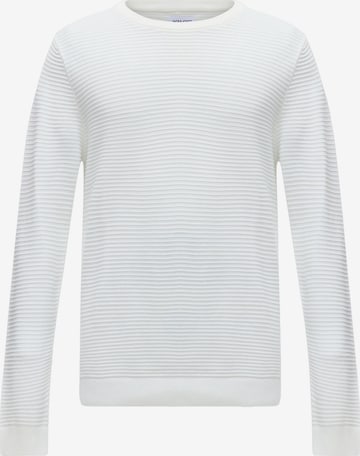 JACK & JONES Pulóver 'JJEBRODY' - fehér: elől