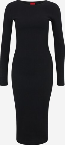 HUGO Obleka 'Nemarina' | črna barva: sprednja stran