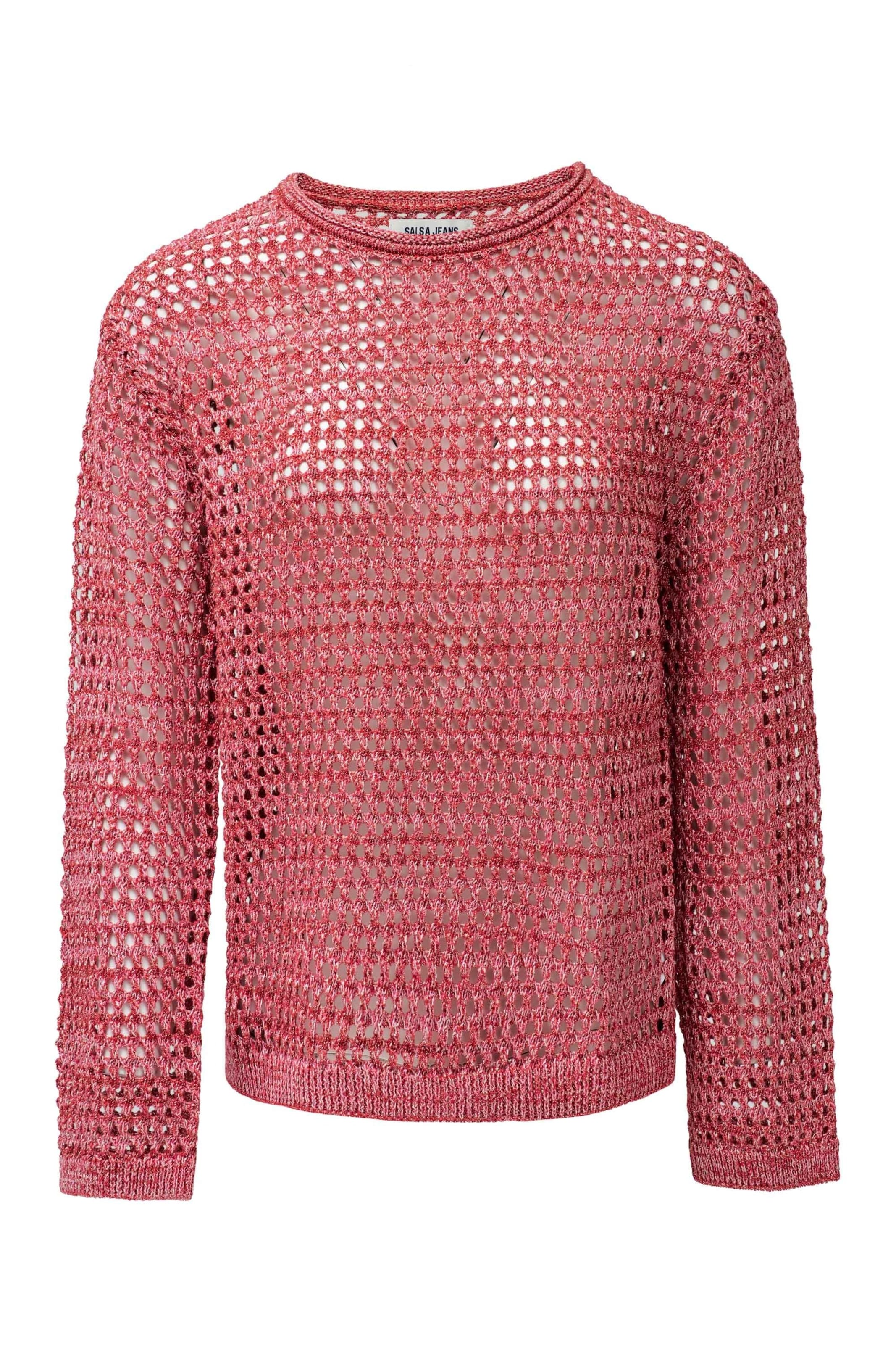 Salsa Jeans Langarm-shirts in Pink: Vorderseite