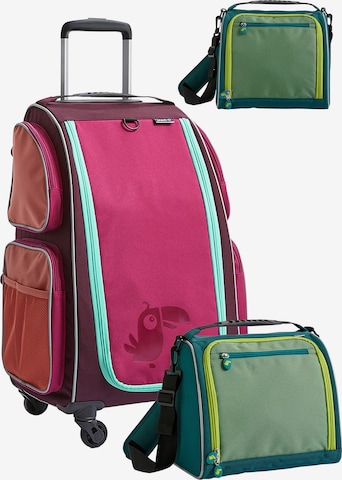 HABA Tas ' Rolltrolley mit Trolleytasche und Kulturbeutel ' in Groen: voorkant