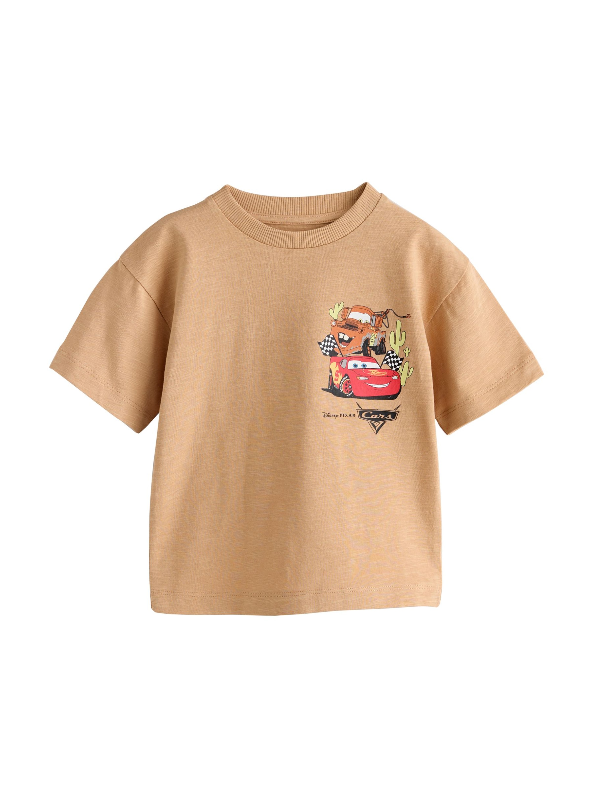Next Shirt 'Disney Cars' in Bruin: voorkant