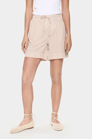 SAINT TROPEZ - Loosefit Pantalón en marrón: frente
