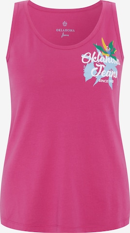 Oklahoma Jeans Top in Pink: front