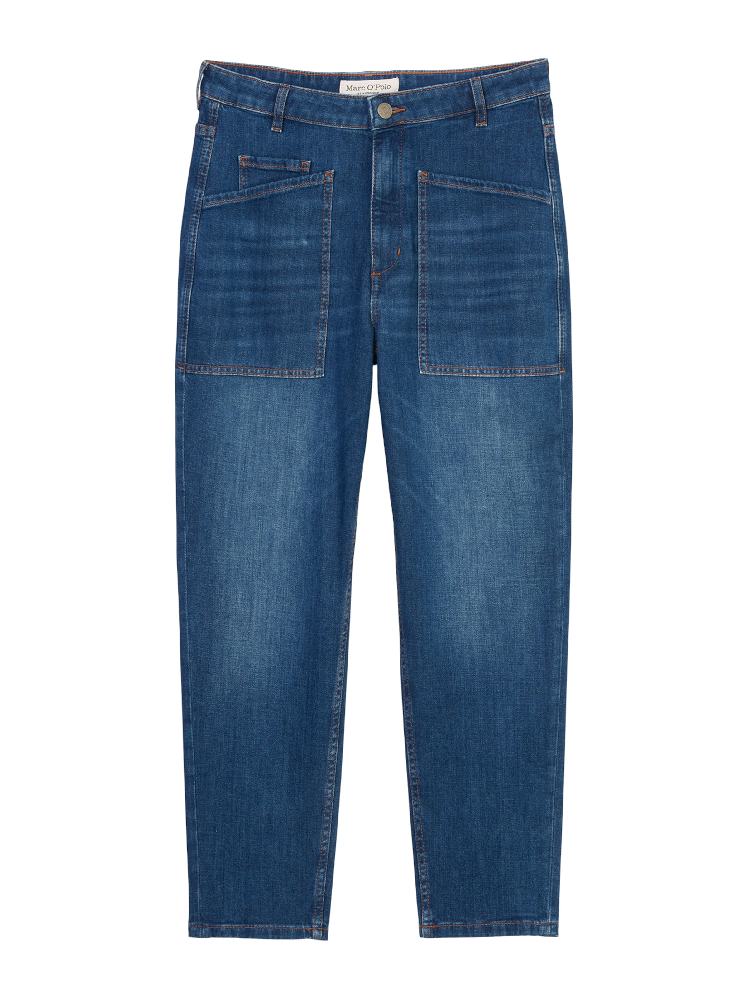 Marc O'Polo Tapered Jeans 'Iva' in Blauw: voorkant