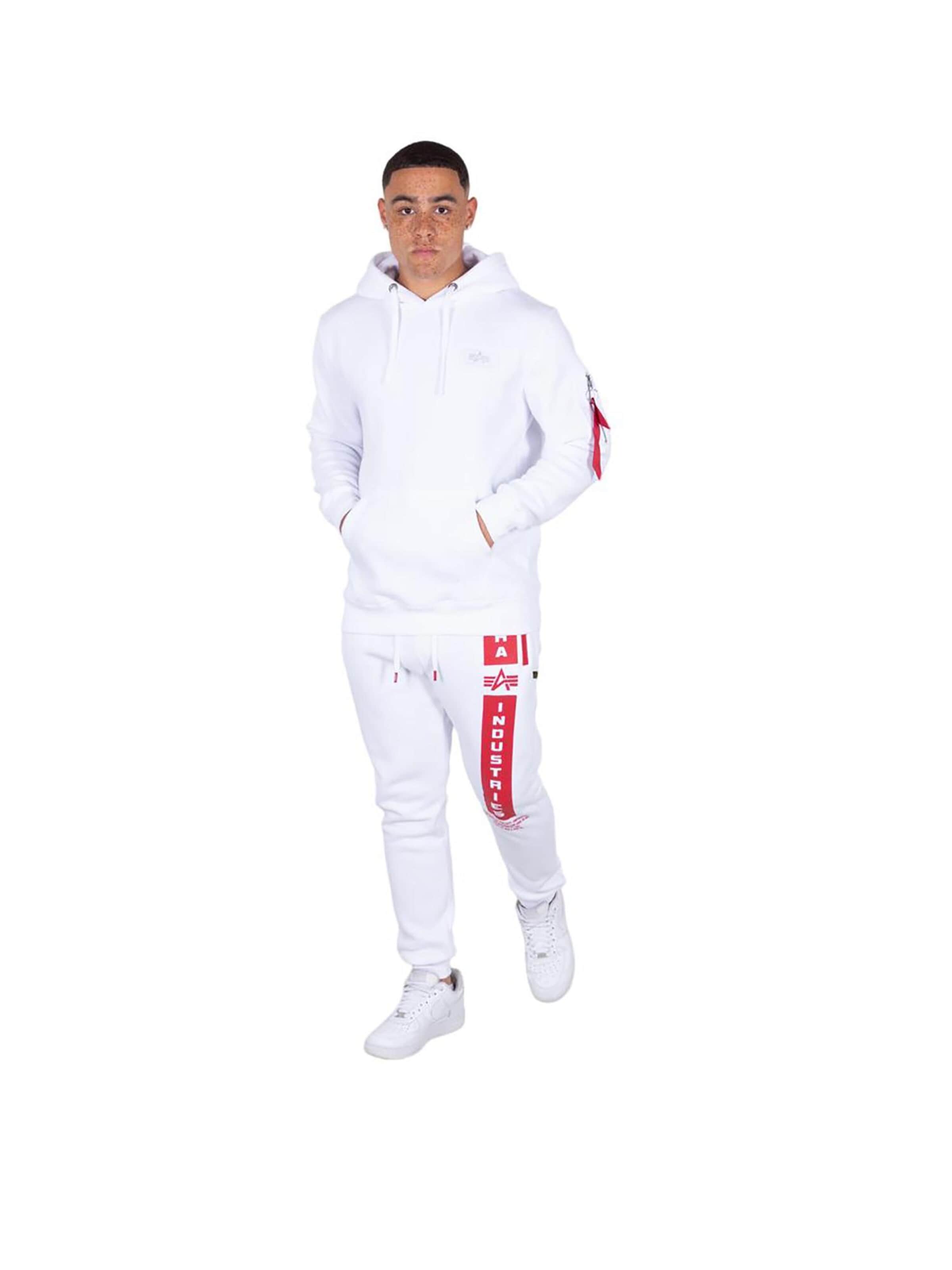 ALPHA INDUSTRIES Sweatshirt 'Backprint' in White