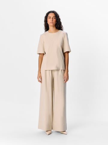 Wide leg Pantaloni 'OBJViggo' di OBJECT in beige