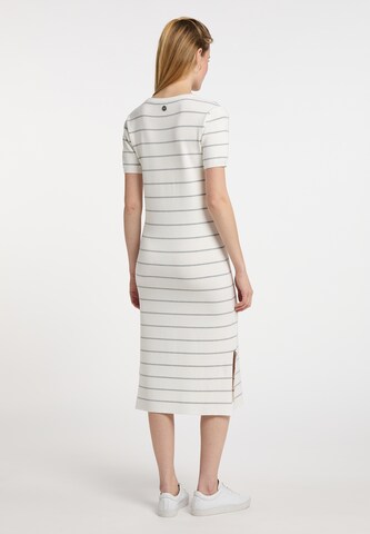DreiMaster Maritim - Vestido de punto en blanco