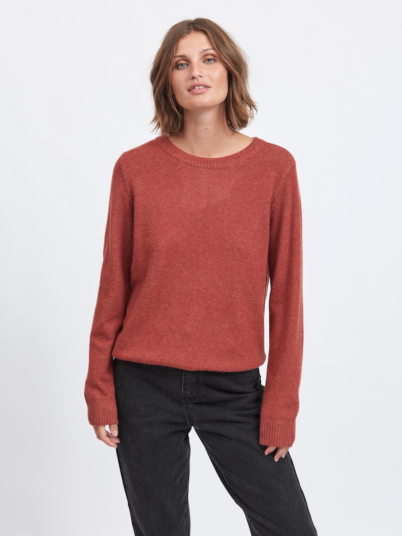 Women Clothing VILA Basic sweaters Rusty Red