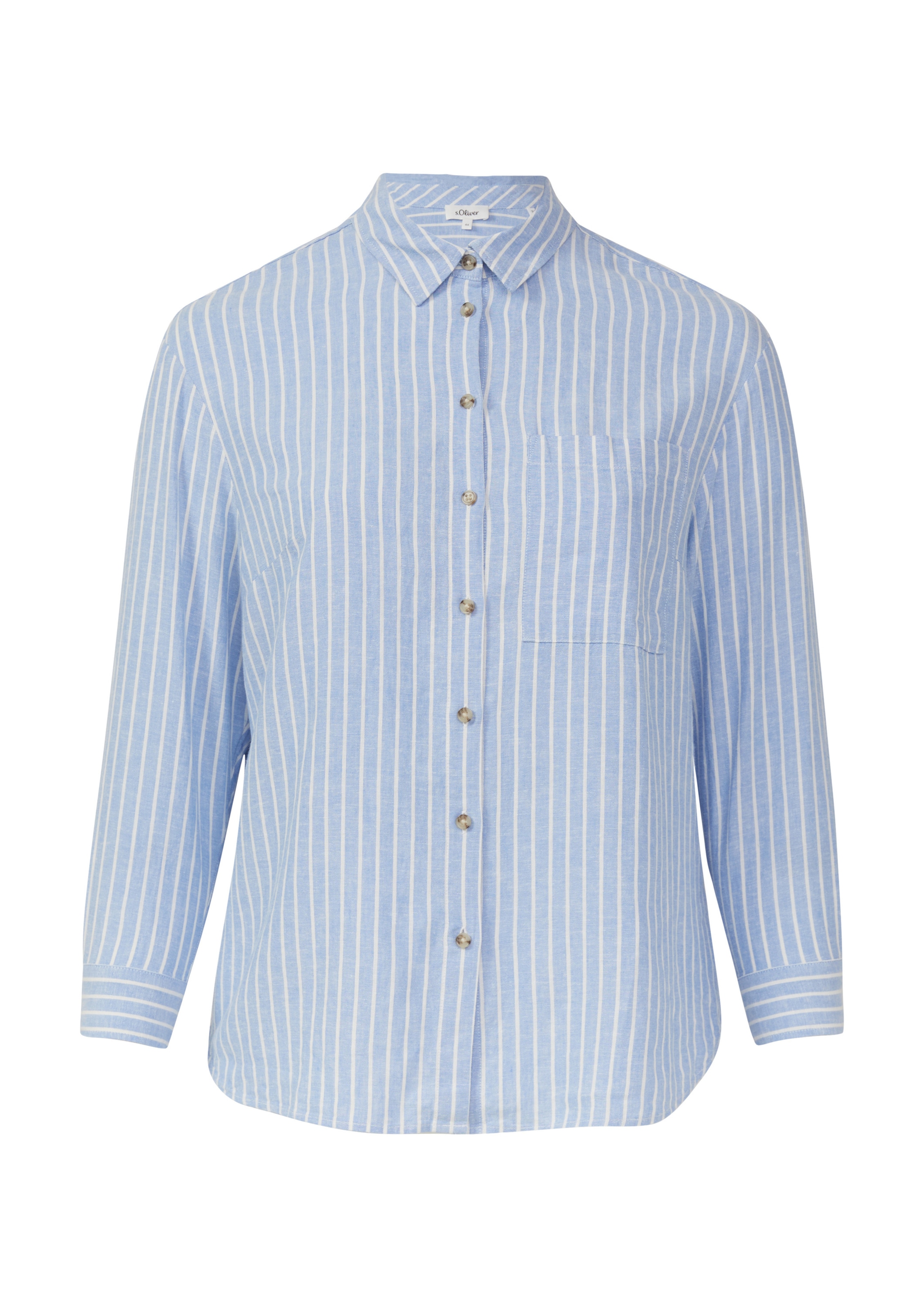 s.Oliver Red Label Plus Blouse in Blauw: voorkant