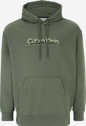 Sweat-shirt Calvin Klein Big & Tall en vert : devant