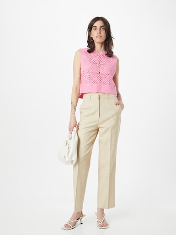 Sisley Normalny krój Spodnie w kant w kolorze beżowy