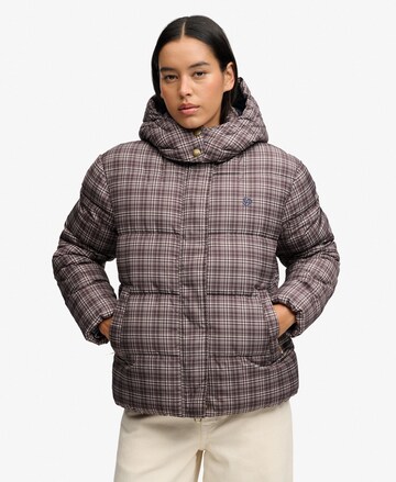 Superdry & Co Winterjas 'Premium' in Bruin: voorkant