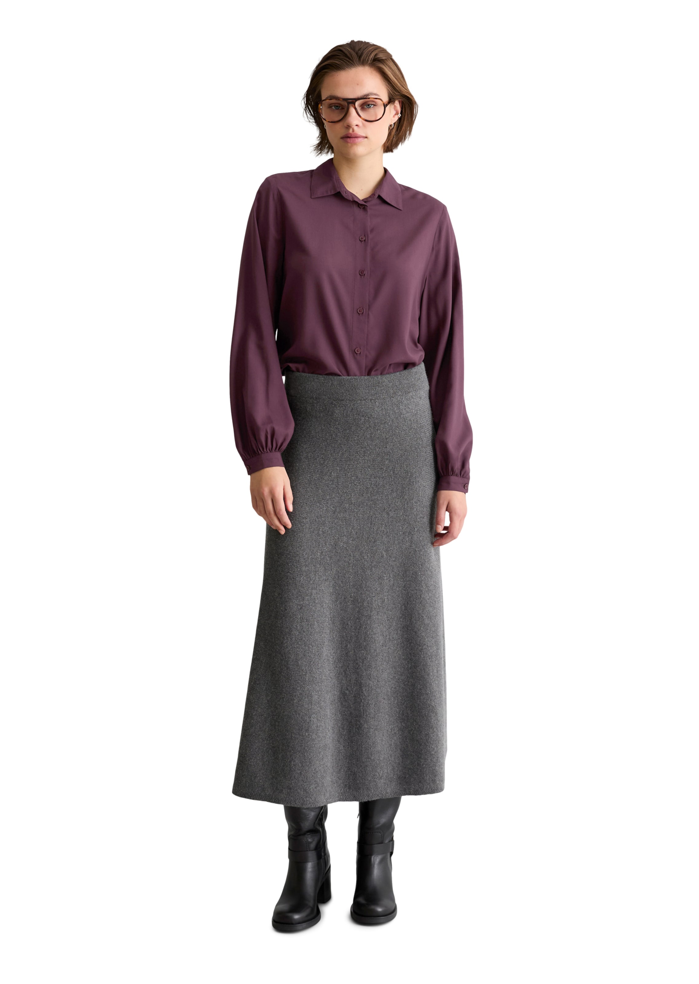 Marc O'Polo DENIM Rok in Grijs: voorkant