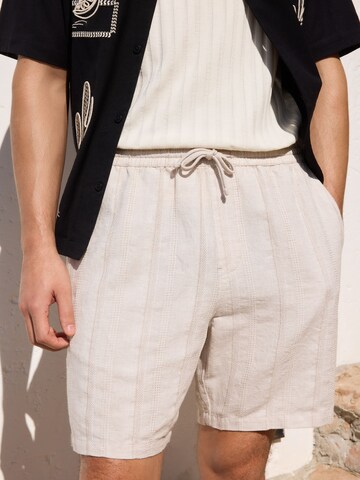 Next Regular Trousers in Beige: front