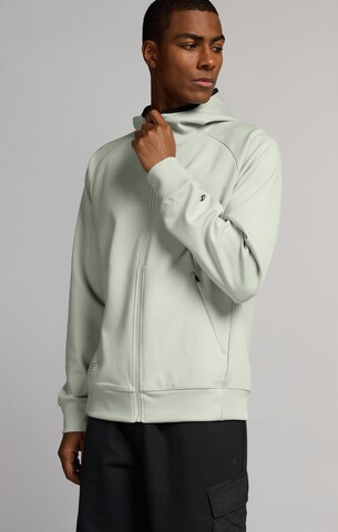 Champion Authentic Athletic Apparel Zip-Up Hoodie in Green: front