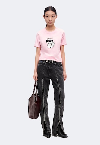 Karl Lagerfeld Shirt 'Ikon Choupette' in Pink