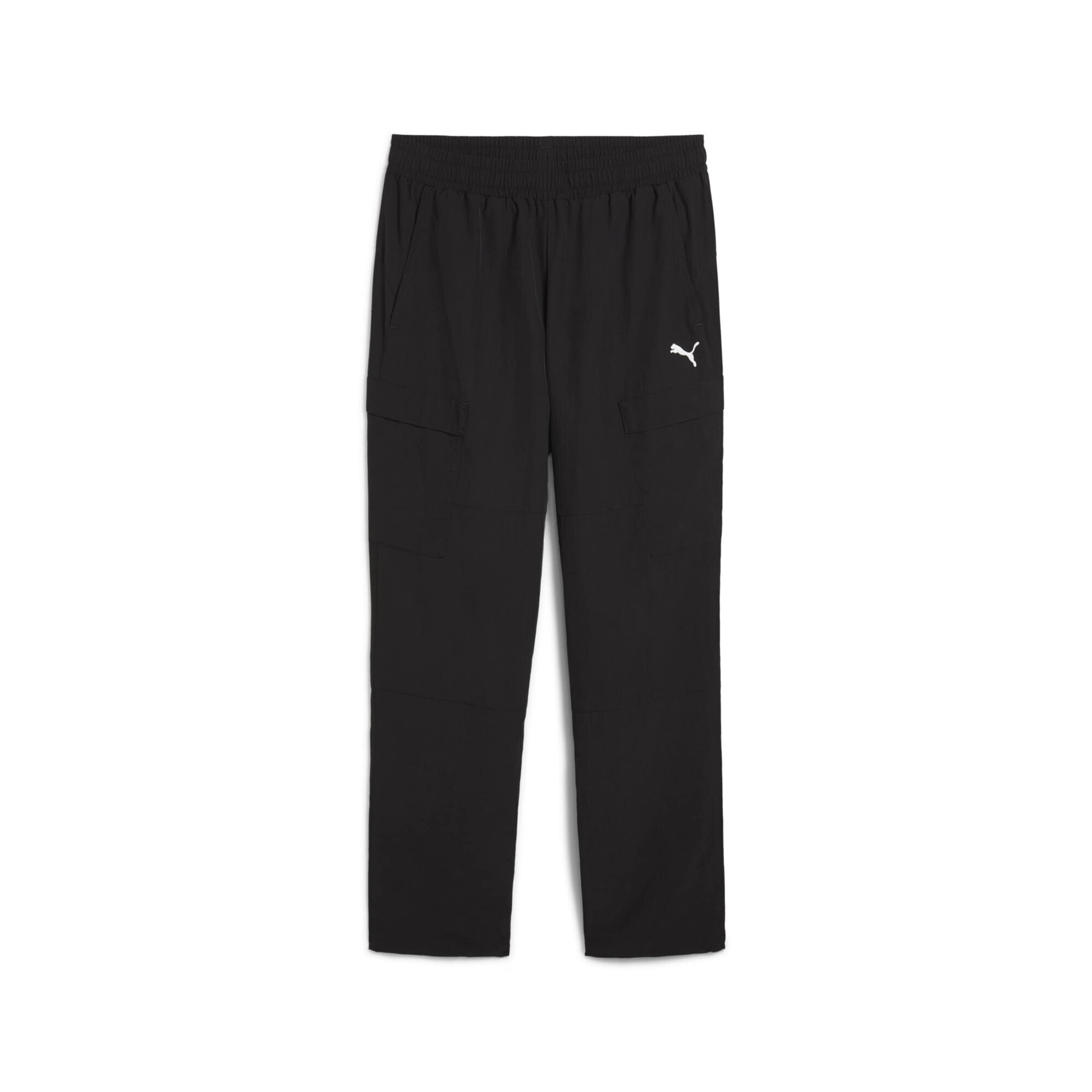PUMA Regular Cargohose 'WARDROBE ESS' in Schwarz: Vorderseite