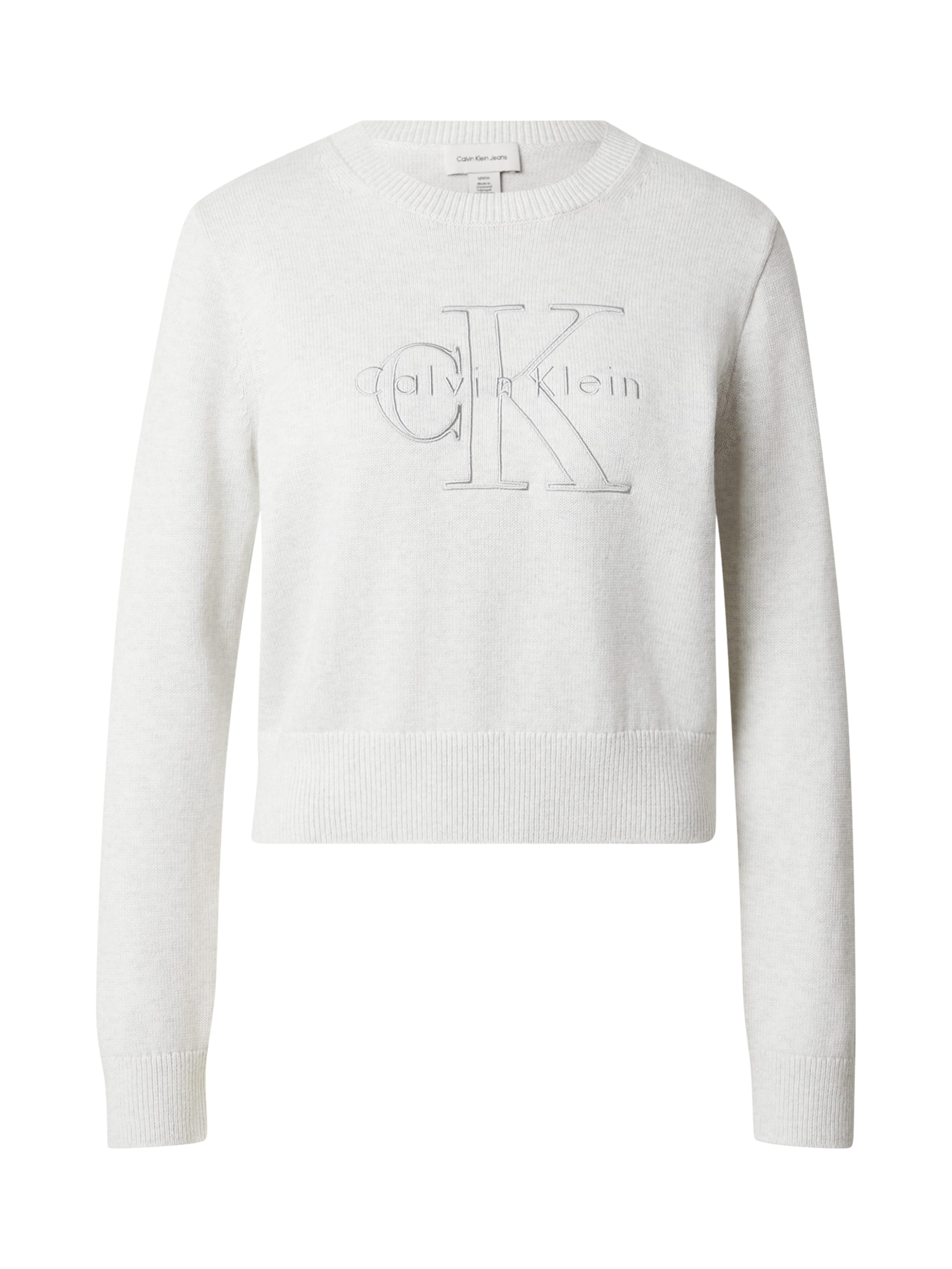 Calvin Klein Jeans Sweater in Grey: front
