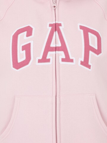 Gap Petite Zip-Up Hoodie 'HERITAGE' in Pink