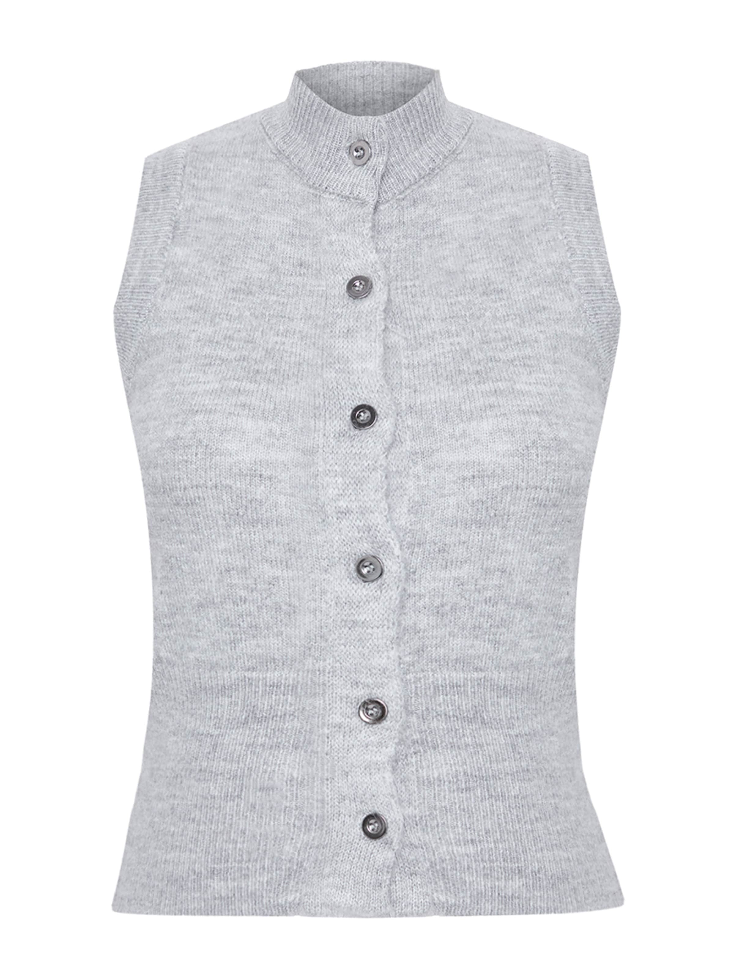 Trendyol Плетена жилетка в сиво: отпред